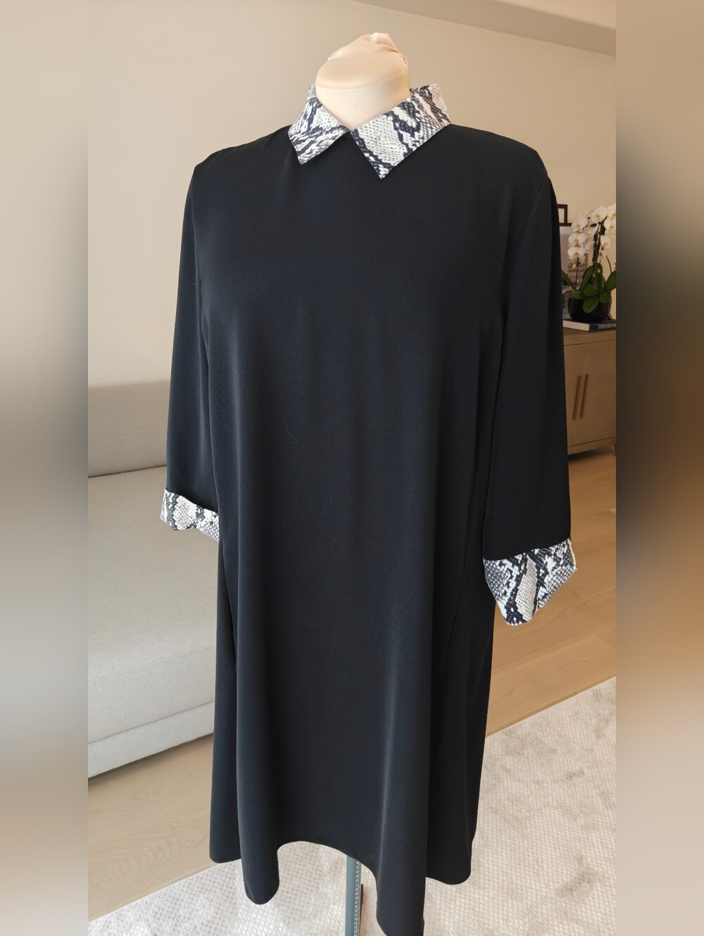New Marc Aurel Black Shift Dress Size 42 (US 10-12) - Picture 7 of 10